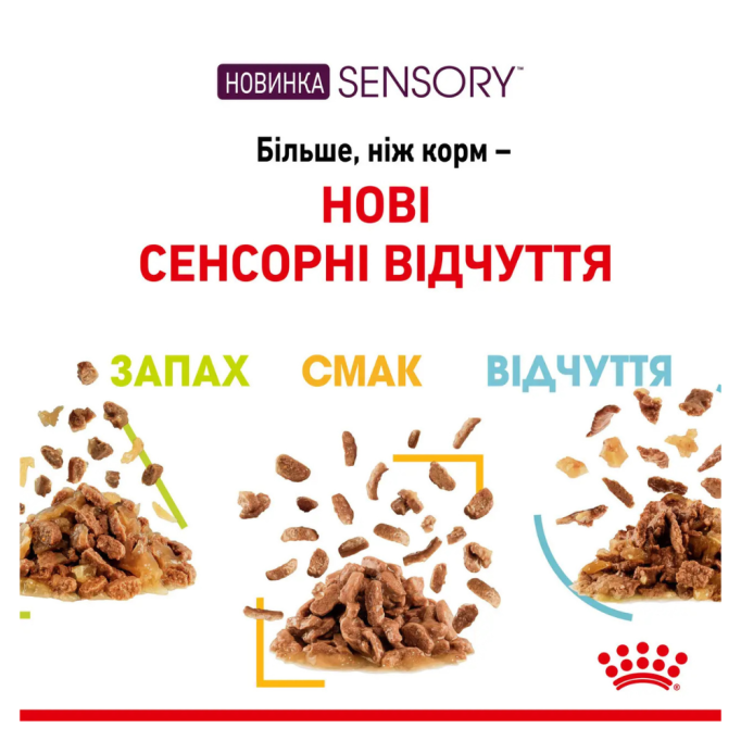 Royal Canin Sensory MultiPac Набір вологого корму для дорослих котів (шматочки у соусі) 85г 12шт