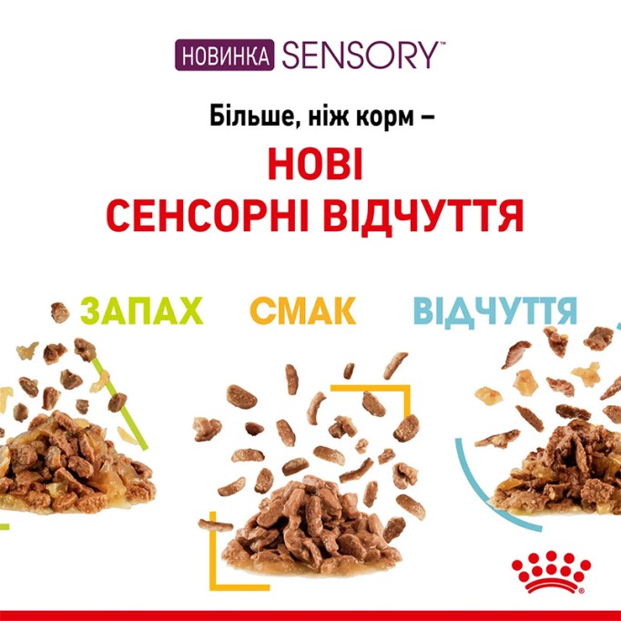 Royal Canin Sensory Feel Gravy Вологий корм для дорослих котів, який стимулює тактильні рецептори (шматочки у соусі) 85г 12шт