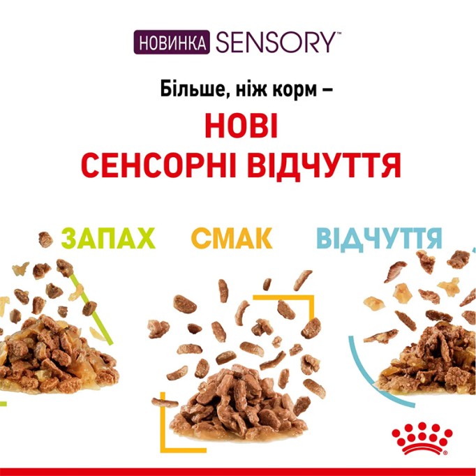 Royal Canin Sensory Feel Jelly Вологий корм для дорослих котів, який стимулює тактильні рецептори (шматочки в желе) 85г 12шт