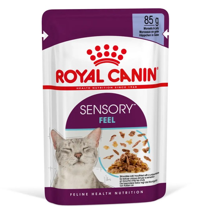 Royal Canin Sensory Feel Jelly Вологий корм для дорослих котів, який стимулює тактильні рецептори (шматочки в желе) 85г 12шт
