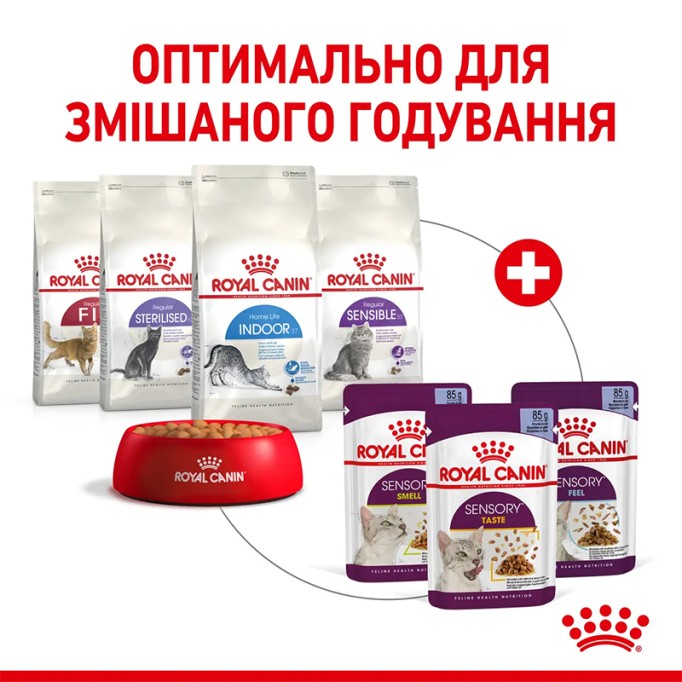 Royal Canin Sensory Smell Jelly Вологий корм для дорослих котів, який стимулює нюхові рецептори (шматочки в желе) 85 г 12 шт