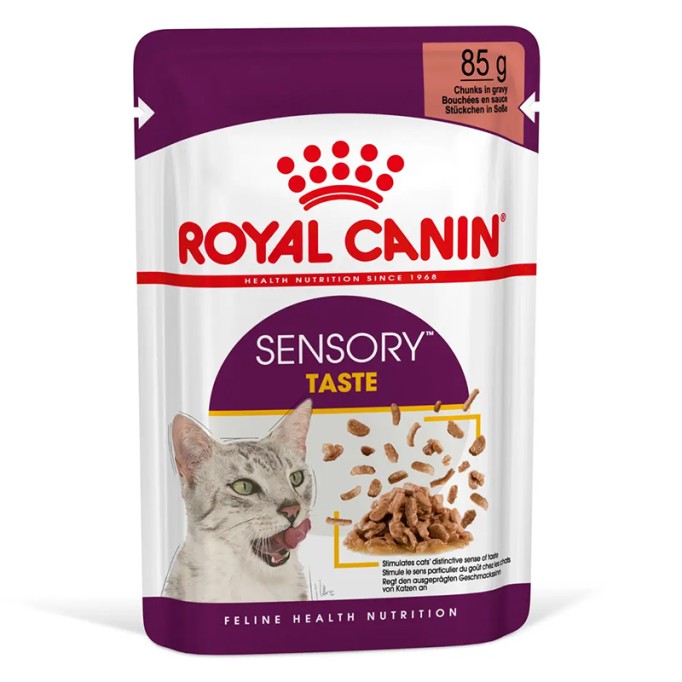 Royal Canin Sensory Taste Gravy Вологий корм для дорослих котів, який стимулює смакові рецептори (шматочки у соусі) 85 г 12 шт