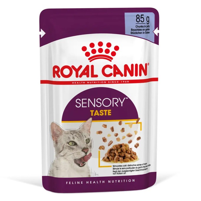 Royal Canin Sensory Taste Jelly Вологий корм для дорослих котів, який стимулює смакові рецептори (шматочки в желе) 85 г 12 шт
