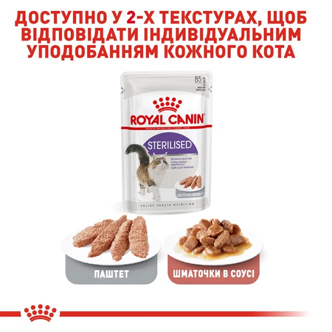 Royal Canin Sterilised Loaf Вологий корм для дорослих стерилізованих котів (паштет) 85г 12шт