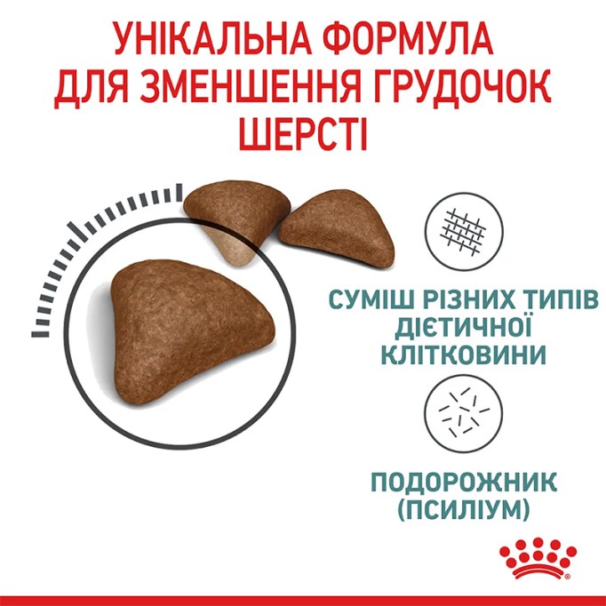 Royal Canin Hairball Care Сухий корм для виведення шерсті із шлунку дорослих котів 2 кг