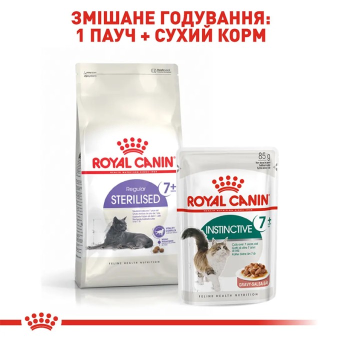 Royal Canin Sterilised 7+ Сухий корм для дорослих стерилізованих котів старше 7 років 400 г