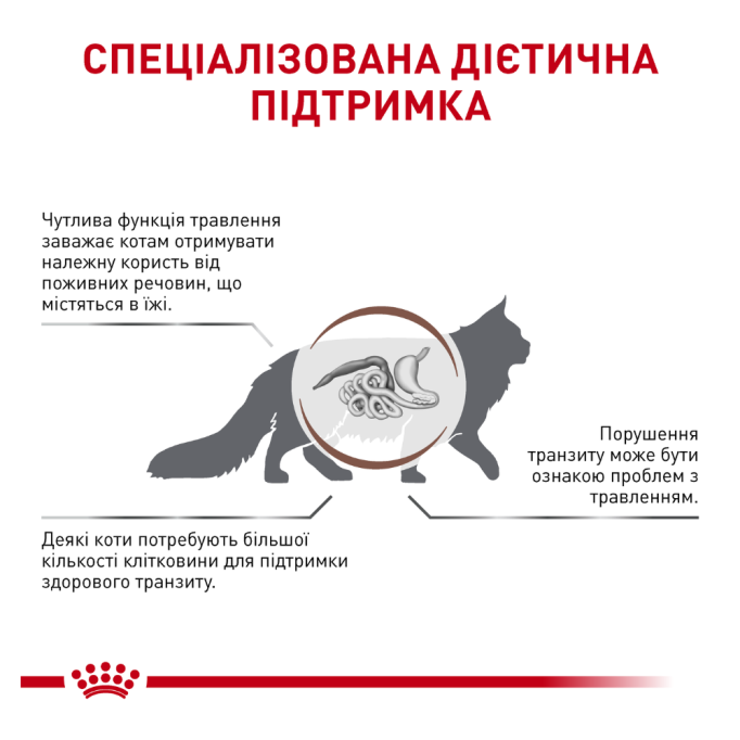 Royal Canin Gastrointestinal Fibre Response Feline Дієтичний сухий корм для дорослих котів при порушеннях травлення 2кг