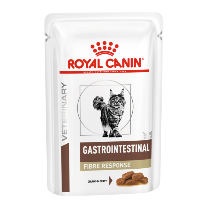 Royal Canin Gastrointestinal Fibre Response Дієтичний вологий корм для дорослих котів при порушеннях травлення (в соусі) 85г 12шт