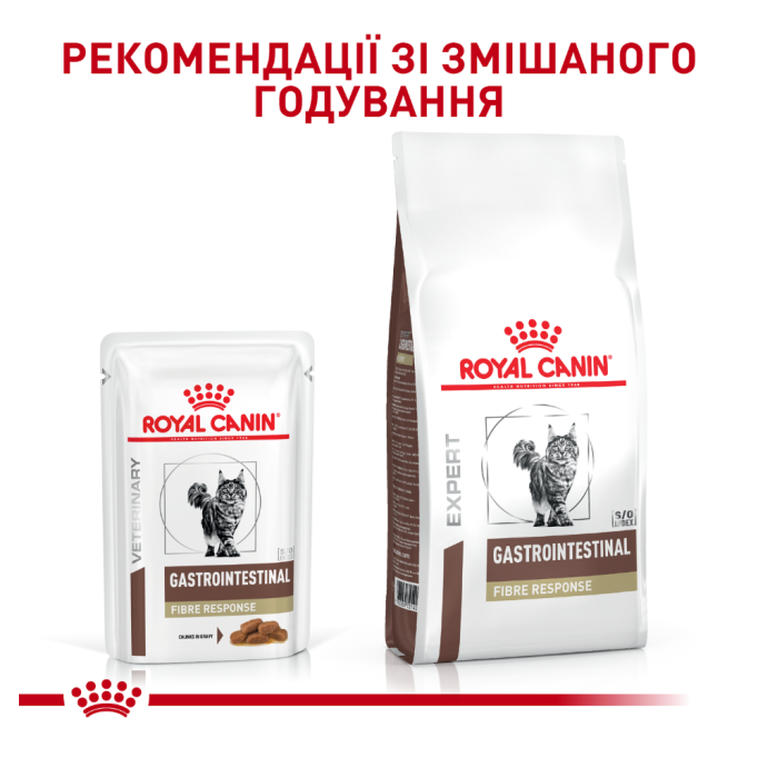 Royal Canin Gastrointestinal Fibre Response Дієтичний вологий корм для дорослих котів при порушеннях травлення (в соусі) 85г 12шт