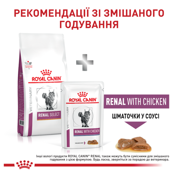 Royal Canin Renal Select Дієтичний сухий корм для дорослих котів з нирковою недостатністю 2кг