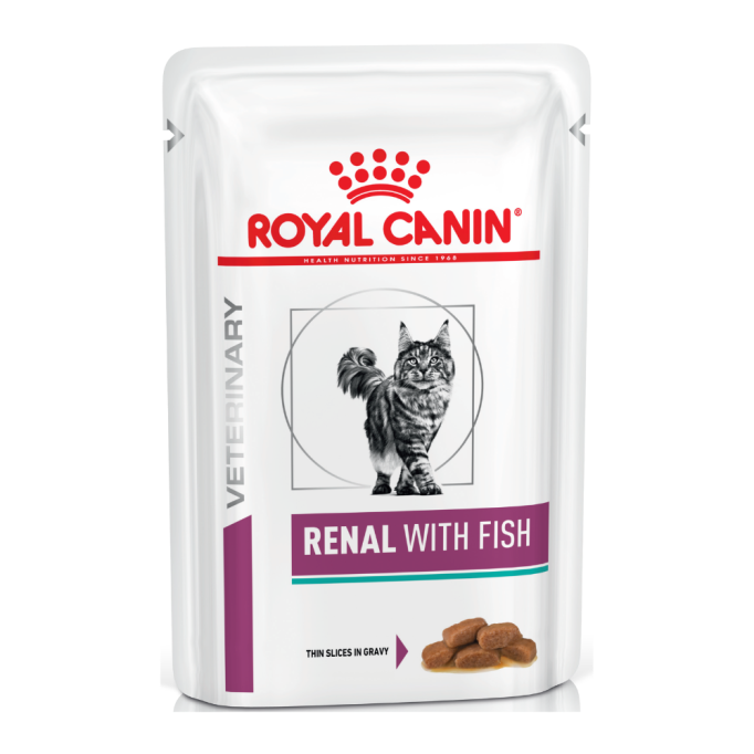 Royal Canin Renal Feline Fish Дієтичний вологий корм з тунцем для дорослих котів при хворобах нирок (в соусі) 85г 12шт