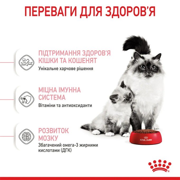 Royal Canin Mother & Babycat Сухий корм для вагітних та годуючих кішок і кошенят від 1 до 4 місяців 2 кг