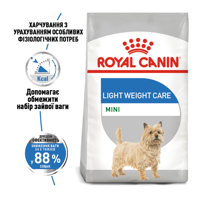 Royal Canin Light Weight Care Mini Сухий корм для дорослих собак малих порід схильних до ожиріння 3кг