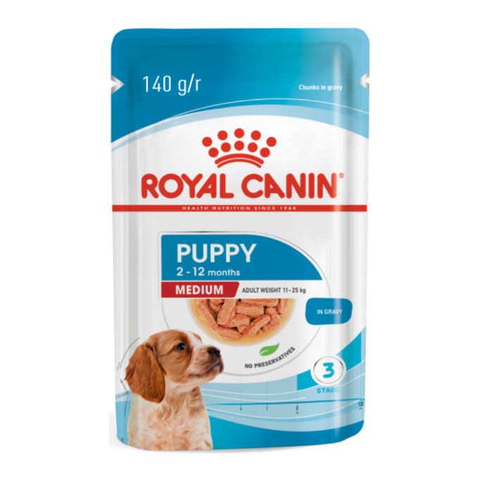Royal Canin Medium Puppy Вологий корм для цуценят середніх порід (в соусі) 140г 10шт
