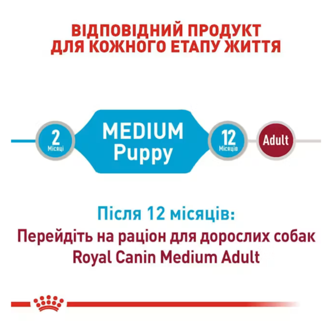 Royal Canin Medium Puppy Вологий корм для цуценят середніх порід (в соусі) 140г 10шт