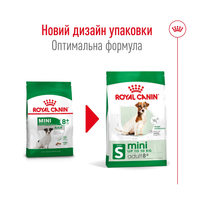 Royal Canin Mini Adult 8+ Сухий корм для зрілих собак малих порід (від 8 років) 800г
