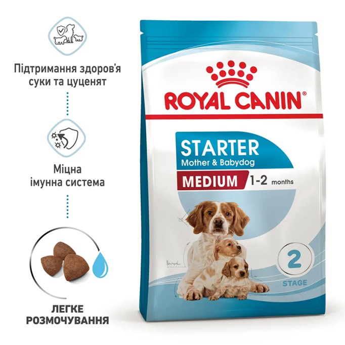 Royal Canin Medium Starter Сухий корм для цуценят середніх порід до 2-х місяців 1кг