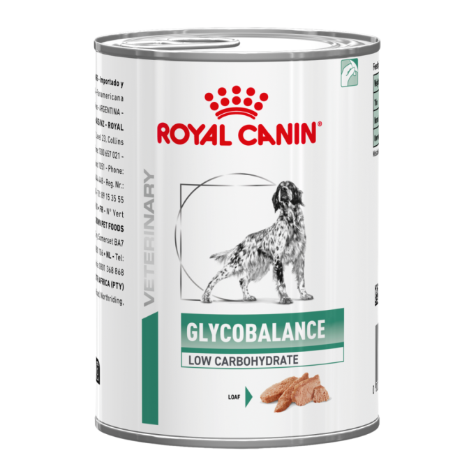 Royal Canin Glycobalance Low Carbohydrate Дієтичний вологий корм для дорослих собак для контролю рівня глюкози при цукровому діабеті (паштет) 410г