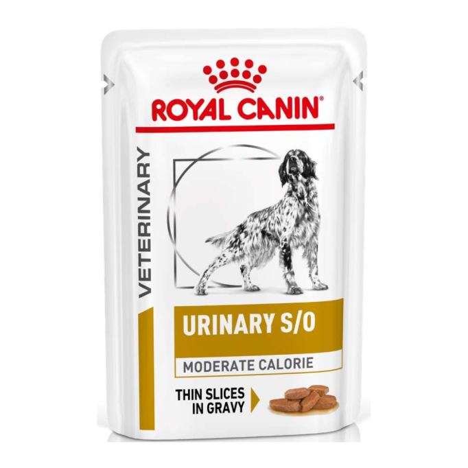 Royal Canin Urinary S/O Moderate Calorie Pouches Вологий корм для дорослих собак при захворюваннях сечовивідних шляхів і схильністю до набору зайвої ваги (в соусі) 100г 12шт