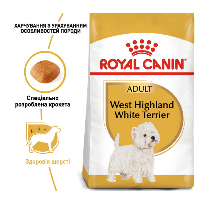 Royal Canin West Highland White Terrier Adult Сухий корм для дорослих собак порід Вест-хайленд-уайт-тер'єр 3кг