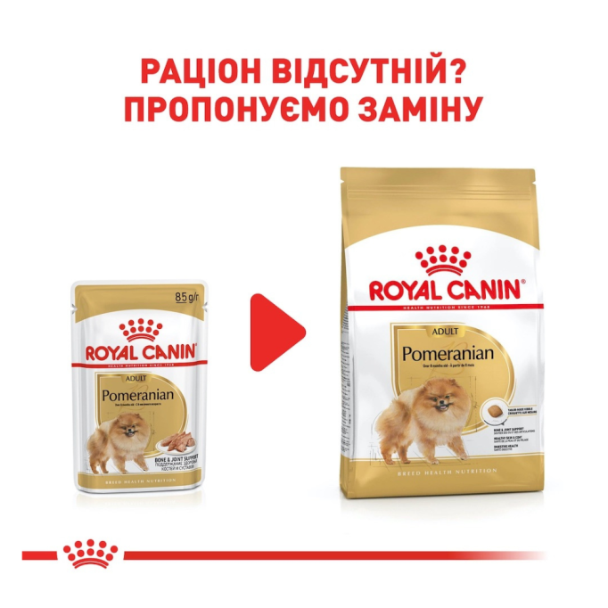 Royal Canin Pomeranian Adult Вологий корм для дорослих собак породи шпіц (паштет) 85г 12шт