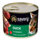 Savory Cat Can Adult Duck Вологий корм з качкою для дорослих вибагливих котів (паштет) 200г