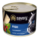 Savory Cat Can Adult Fish Вологий корм з рибою для дорослих вибагливих котів (паштет) 200г