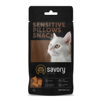Savory Snacks Pillows Sensitive Хрумкі подушечки для дорослих котів з чутливим травленням 60г