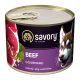 Savory Dog Gourmand Beef Вологий корм з яловичиною для дорослих собак усіх порід (паштет) 200г