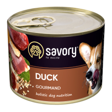 Savory Dog Gourmand Duck Вологий корм з качкою для дорослих собак усіх порід (паштет) 200г