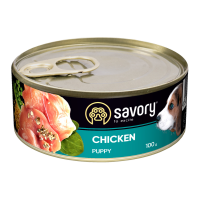 Savory Dog All breeds Puppy Chicken Вологий корм з куркою для цуценят (паштет) 100г