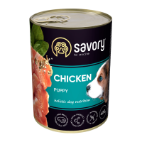 Savory Dog All breeds Puppy Chicken Вологий корм з куркою для цуценят (паштет) 400г