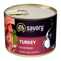 Savory Dog Gourmand Turkey Вологий корм з індичкою для дорослих собак усіх порід (паштет) 200г