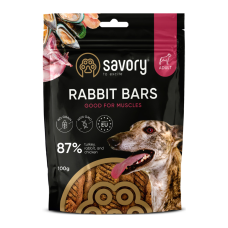 Savory Bars With Rabbit Ласощі джерки батончики з кроликом для дорослих собак 100г