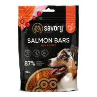Savory Bars With Salmon Ласощі джерки батончики з лососем для дорослих собак 100г