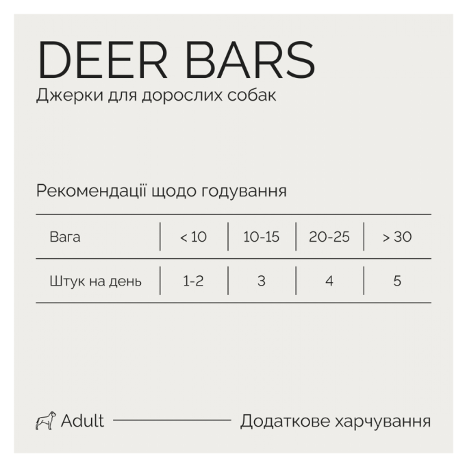 Savory Bars With Venison Ласощі джерки батончики з олениною для дорослих собак 100г