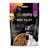 Savory Monoprotein Fillet Urinary rich in Beef Монопротеїнові ласощі з яловичиною для дорослих собак для здоров’я сечовивідних шляхів 100г