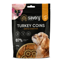 Savory Puppy Coins With Turkey Ласощі джерки монетки з індичкою для цуценят 100г