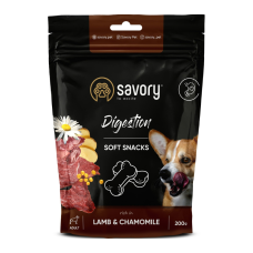 Savory Digestion Lamb and Chamomile М’які ласощі для дорослих собак з ягням та ромашкою для покращення травлення 200г