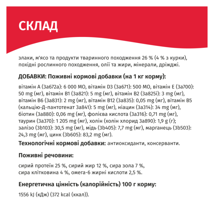 Мяу Сухий корм з м’ясом для дорослих котів 900г