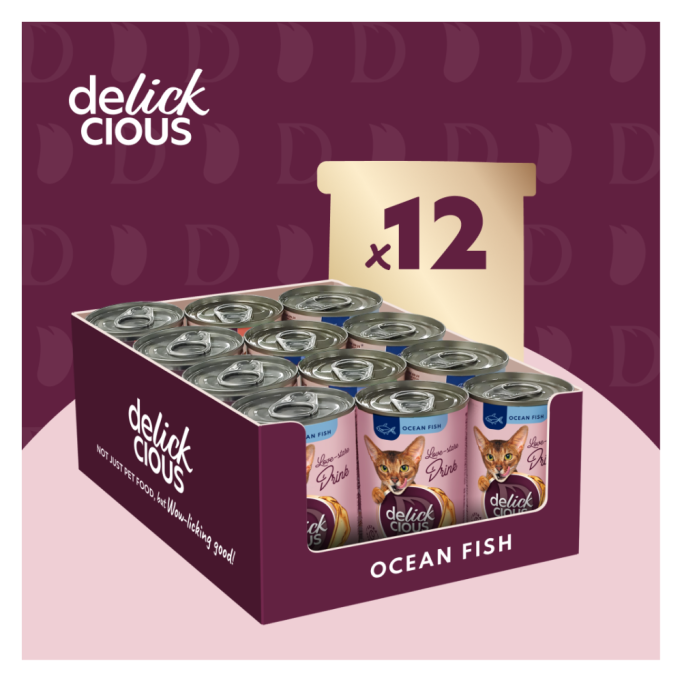 Delickcious Напій з океанічною рибою Вологий корм для дорослих котів 140г
