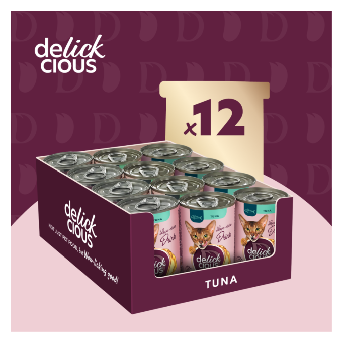 Delickcious Напій з тунцем Вологий корм для дорослих котів 140г