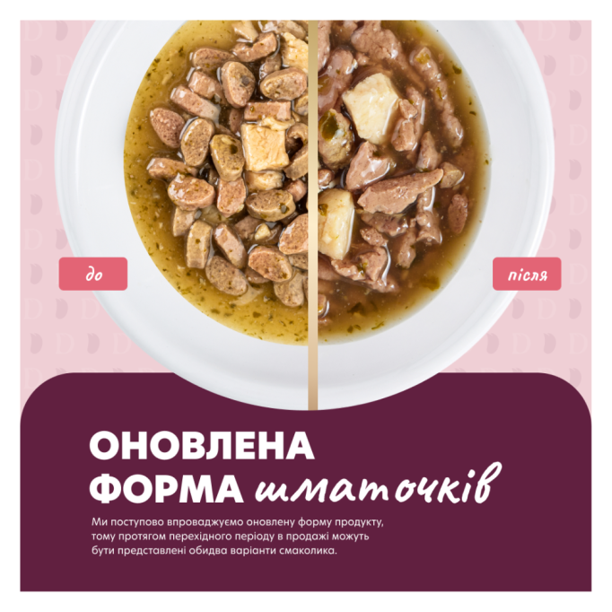 Delickcious Шматочки з качкою, курячим філе і шпинатом Вологий корм для дорослих котів (в соусі) 85г 12шт