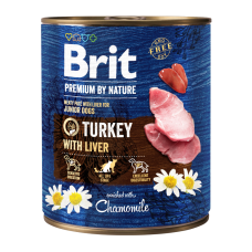Brit Premium by Nature Turkey & Liver Вологий корм для цуценят з індичкою та індичою печінкою (паштет) 800г