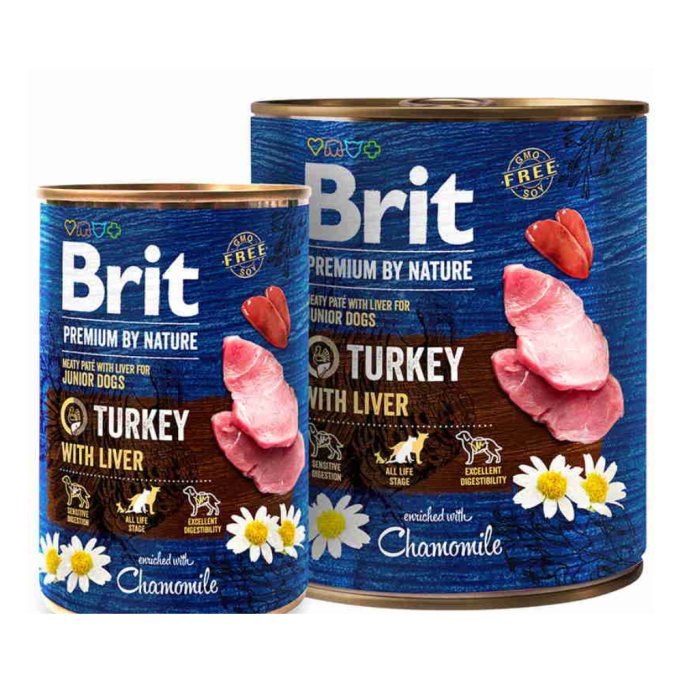 Brit Premium by Nature Turkey & Liver Вологий корм для цуценят з індичкою та індичою печінкою (паштет) 400г