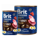 Brit Premium by Nature Turkey & Liver Вологий корм для цуценят з індичкою та індичою печінкою (паштет) 400г