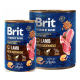 Brit Premium by Nature Lamb & Buckwheat Sensitive Вологий корм для дорослих собак з ягням та гречкою (паштет) 400г