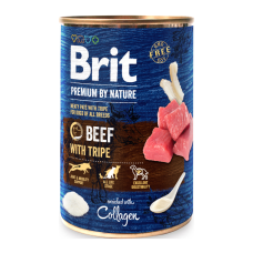 Brit Premium by Nature Beef & Tripe Вологий корм для дорослих собак з яловичиною та рубцем (паштет) 400г