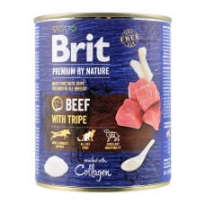 Brit Premium by Nature Beef & Tripe Вологий корм для дорослих собак з яловичиною та рубцем (паштет) 800г