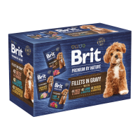 Brit Premium Fillets in Gravy Multipack Вологий корм Мультипак для дорослих собак малих порід (в соусі) 85г 12шт